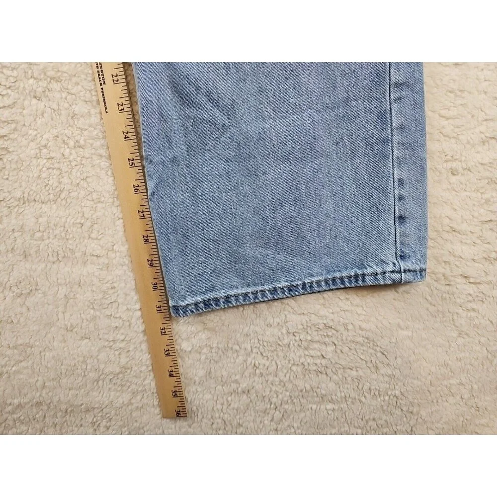 BP Be Responsible Women's Size 29 Jeans High Rise Wide Leg Denim Blue Distressed